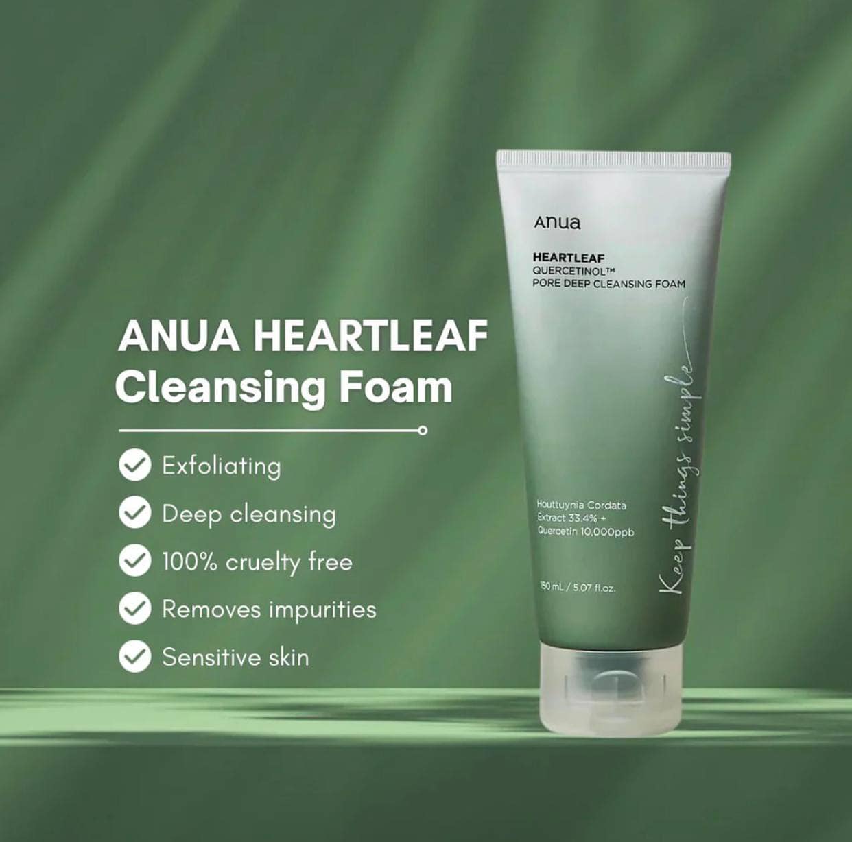 ANUA Heartleaf Quercetinol Pore Deep Cleansing Foam Size: 150ml