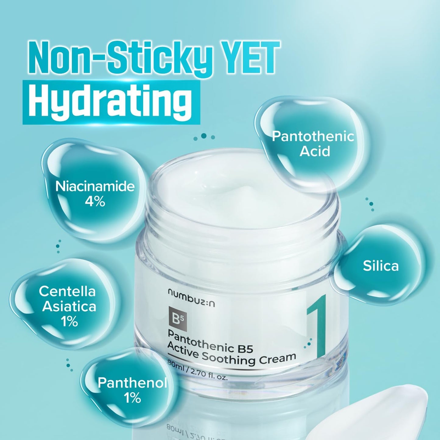 Numbuzin No.1 Pantothenic B5 Active Soothing Cream (2.70 fl oz / 80ml)