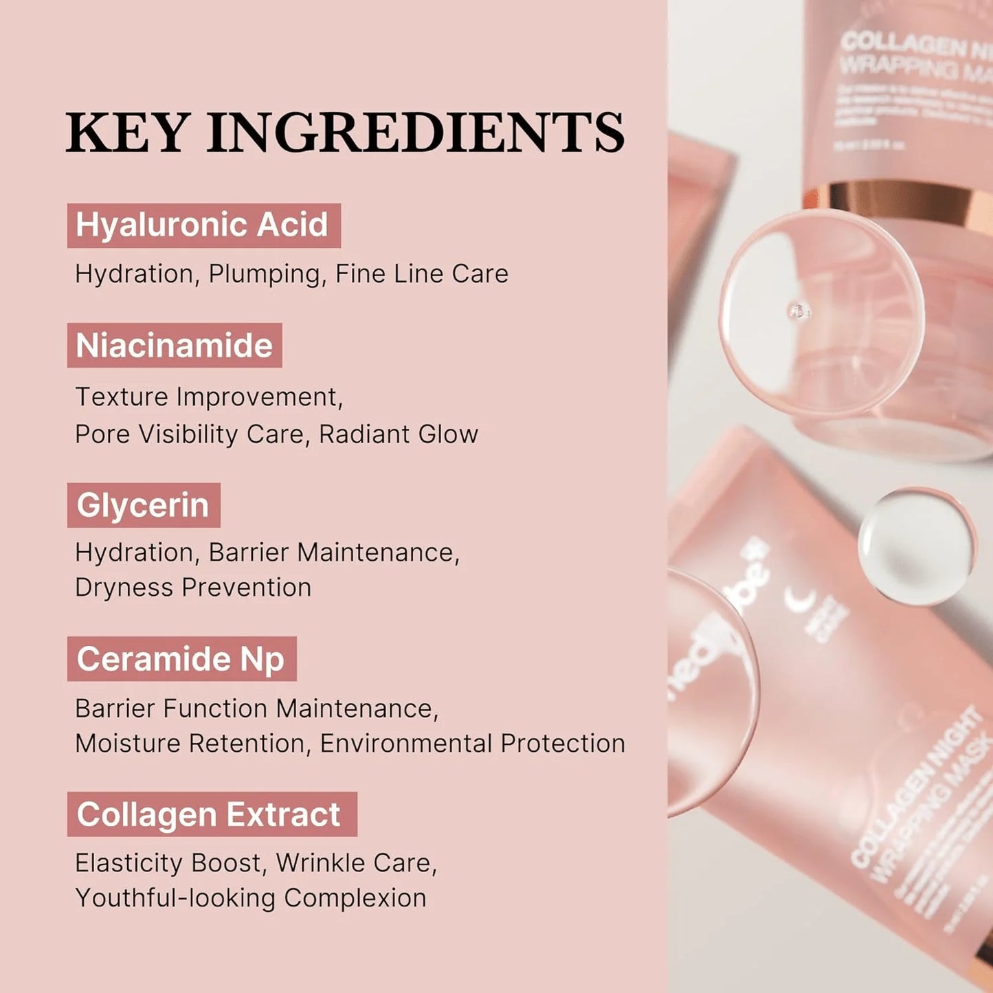 Medicube Collagen Night Wrapping Cream & Silicone Face Mask Brush