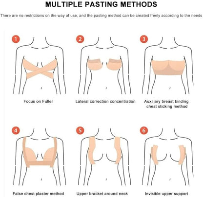 Breast Lift Tape with Reusable Silicone Adhesive Bra