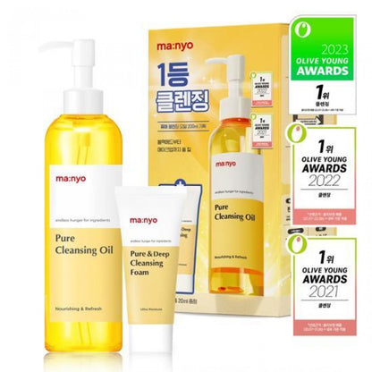 Ma:nyo (Ma:nyo Pure Cleansing Oil) ومنظف الرغوة العميق والنقي (Pure & Deep Cleansing Foam.