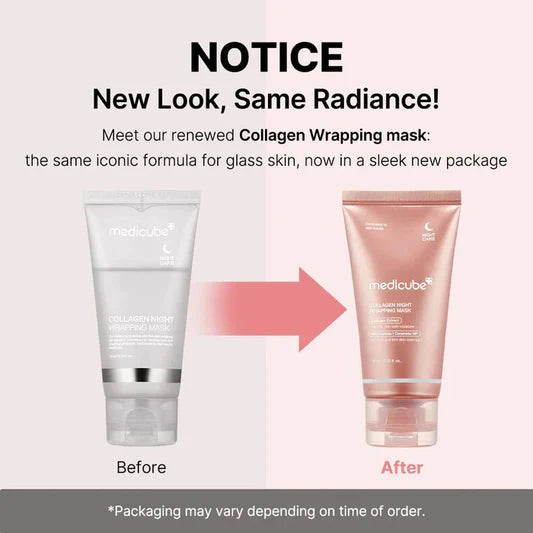Medicube Collagen Night Wrapping Cream & Silicone Face Mask Brush