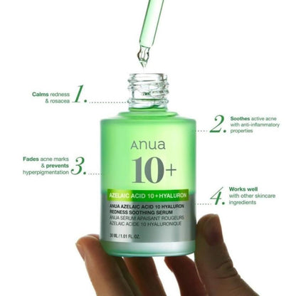 Anua Azelaic Acid 10% + Hyaluronic Acid – Redness Soothing Serum
