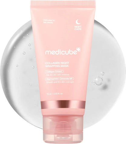 Medicube Collagen Night Wrapping Cream & Silicone Face Mask Brush